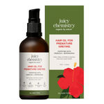 Buy Juicy Chemistry Hair Oil for Premature Greying Fortified with Hibiscus & Bhringaraj, 100 ml | Natural Grey Hair Prevention & Nourishing Hair Oil | Improves Hair Texture | 100% Organic - Purplle