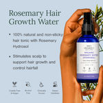 Buy Juicy Chemistry Organic Rosemary Water (Hydrosol), 100 ml | 100% Pure Steam Distilled Toner & Hair Mist | Boosts Hair Growth | Reduces Dandruff & Clarifies Skin | Pure, Organic & Alcohol-Free| For Men & Women - Purplle