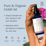 Buy Juicy Chemistry Organic Damask Rose Water (Hydrosol), 50 ml | 100% Pure Steam Distilled Toner | Hydrates | Soothes & Balances Skin | Certified Organic, Alcohol-Free Face Mist | For Men & Women - Purplle