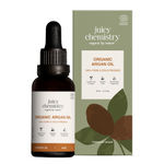 Buy Juicy Chemistry Organic Argan Oil, 30 ml | 100% Pure, Cold-Pressed & Certified Organic | Deeply Moisturises Skin | Strengthens Hair | Controls Frizz & Adds Shine - Purplle