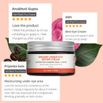 Buy Juicy Chemistry Organic Under Eye Repair Cream Fortified with Damask Rose & Coffee, 5 gm | Dark Circle & Puffiness Reduction | Hydrating & Brightening Eye Cream | 100% Natural - Purplle