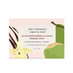Buy Juicy Chemistry Ultra Moisturising & Luxury Organic Soap Fortified with Vanilla & Coconut, 100 gm | Hydrating & Nourishing Soap for Skin & Hair - Purplle