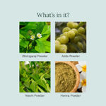 Buy Juicy Chemistry Organic Dark Brown Hair Colour Fortified with Henna & Amla, 200 gm | Natural Grey Coverage | Hair Conditioning - Purplle