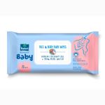 Buy Parachute Advansed Baby | Face & Body Baby Wipes | With Virgin Coconut Oil & 99% Pure Water | Hypoallergenic, Dermatologically Tested & pH Balanced | Moisture-lock Lid | 72 wipes - Purplle