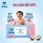 Buy Parachute Advansed Baby | Face & Body Baby Wipes | With Virgin Coconut Oil & 99% Pure Water | Hypoallergenic, Dermatologically Tested & pH Balanced | Moisture-lock Lid | 72 wipes - Purplle