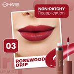 Buy MARS Drip Lip Mist for Women (4.5 ml) (03-Rosewood Drip) | Dual Function | Buildable Color | Glossy Finish | Long-Lasting | Hydration | Light-Weight Formula | Non-Patchy Reapplication - Purplle