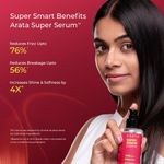 Buy Arata Super Serum( 30 ml ) For Dry & Frizzy Hair | 76% Frizz Reduction | 56% Breakage Reduction | Luxurious Shine | Prevents Split Ends | Powered By JD Jojoba Hair Complex | Hair Serum For Women & Men - Purplle
