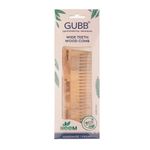 Buy Gubb Wide Teeth Neem Wood Comb Pack of 1 - Purplle