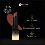 Buy SUGAR Cosmetics Nothing Else Matter Longwear Lipstick for Women | Lasts Up To 8+ Hours| Enriched with Vitamin E | 100% Vegan | 3.2gm - 31 Simmer Brown - Purplle