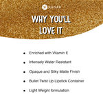 Buy SUGAR Cosmetics Nothing Else Matter Longwear Lipstick for Women | Lasts Up To 8+ Hours| Enriched with Vitamin E | 100% Vegan | 3.2gm - 31 Simmer Brown - Purplle