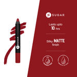 Buy SUGAR Cosmetics - Matte As Hell - Crayon Lipstick - 10 Cherry Darling (Cherry Red) - 2.8 gms -With Free Sharpner - Purplle
