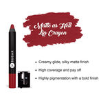 Buy SUGAR Cosmetics - Matte As Hell - Crayon Lipstick - 10 Cherry Darling (Cherry Red) - 2.8 gms -With Free Sharpner - Purplle