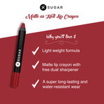 Buy SUGAR Cosmetics - Matte As Hell - Crayon Lipstick - 10 Cherry Darling (Cherry Red) - 2.8 gms -With Free Sharpner - Purplle