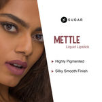 Buy SUGAR Cosmetics Mettle Matte Liquid Lipstick For Women | Highly Pigmented | Transferproof & Long Lasting |7Ml - 03 Estella (Neutral Pinky Brown) - Purplle