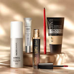 Buy Faces Canada Flawless Finish Kit (Ultime Pro Makeup Fixer 50 ml + Strobe Cream Mini- Silver (18 gm) + All Day Hydra Matte Foundation - Mini + Comfy Matte Wow Liquid Lipstick - Choco Couture + Magneteyes Kajal - Black) Combo of 5 - Purplle