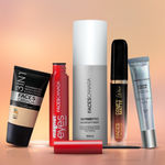 Buy Faces Canada Bold & Bright Kit (Ultime Pro Makeup Fixer 50 ml + Strobe Cream Mini- Silver (18 gm) + All Day Hydra Matte Foundation - Mini + Comfy Matte Wow Liquid Lipstick - Choco Couture + Magneteyes Eyeliner - Black) Combo of 5 - Purplle