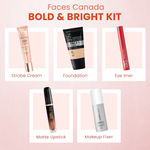 Buy Faces Canada Glow On Point Kit (Ultime Pro Makeup Fixer 50 ml + Strobe Cream Mini- Rose Gold (18 gm) + All Day Hydra Matte Foundation - Mini + Comfy Matte Wow Liquid Lipstick - Cocoa Crush + Magneteyes Eyeliner - Black) Combo of 5 - Purplle