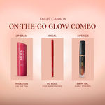 Buy Faces Canada On-the-Go Glow Combo Makeup Kit (Comfy Matte Wow Liquid Lipstick - Cocoa Crush + Color Lip Balm - Rose Petal + Magneteyes Kajal - Black) combo of 3 - Purplle
