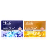 Buy VLCC Insta Glow Gold Bleach + Diamond Bleach Combo | Instant Radiance & Brightening for All Skin Types | Enriched with Gold & Diamond Dust for Glowing, Even Skin Tone | Salon-Like Bleach Duo (30 gm + 30 gm) - Combo of 2 - Purplle