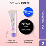 Buy NY Bae Soft Glam Duo (Combo of 2) | Pro Strobe Cream in Pink Topaz (10 gm) | 2 in 1 Magic Compact Powder (9 gm) - Purplle