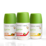 Buy Good Vibes Underarm Care Trio (Combo of 3) | Fresh Care Rosehip Underarm Roll On in Floral Fresh | Fresh Care Ubtan Underarm Roll On in Earthy Fresh | Fresh Care Vitamin C Underarm Roll On in Fresh Tangerine (50 ml x 3) - Purplle