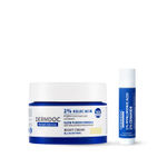 Buy DERMDOC Face & Lip Confidence Duo (Combo of 2) | 2% Kojic Acid Glow Fusion Formula Night Cream (50 gm) | Tinted Lip Balm SPF 50 with High Tint Coverage (4 gm) - Purplle