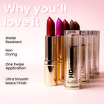 Buy Seven Seas HD Intense Matte Lipstick - 607 Dark Coffee (3.5 gm) | Long Lasting | Highly Pigmented | Non Transfer Lipstick for Women - Purplle