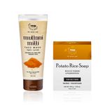 Buy TNW - The Natural Wash Multani Mitti Face Wash 100 ml& Potato Rice Soap 100 gm | Combo of 2 - Purplle