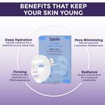 Buy Sanfe Next Day Glass Skin Mask | For deep hydration, firming, pore minimizing, detan & radiance | Turns Transparent, contains hydrolyzed collagen, vitamin C & niacinamide | For all skin type - 1 mask (1 pc) - Purplle