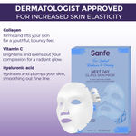 Buy Sanfe Next Day Glass Skin Mask | For deep hydration, firming, pore minimizing, detan & radiance | Turns Transparent, contains hydrolyzed collagen, vitamin C & niacinamide | For all skin type - 1 mask (1 pc) - Purplle