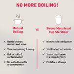 Buy Sirona Reusable & Portable Menstrual Cup Sterilizer, Microwave-Safe, Quick & Safe Cup Sterilization 1 Pc - Purplle