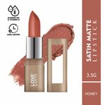 Buy Love Earth Satin Matte Lipstick - Honey 3.5 gm - Purplle