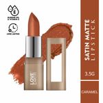 Buy Love Earth Satin Matte Lipstick - Caramel 3.5 gm - Purplle