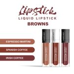 Buy Love Earth Liquid Mousse Lipstick Browns- Pack Of 3, 6 ml - Purplle