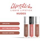 Buy Love Earth Liquid Mousse Lipstick Nudes- Pack Of 3, 6 ml - Purplle