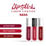 Buy Love Earth Liquid Mousse Lipstick Reds- Pack Of 3, 6 ml - Purplle
