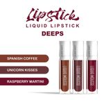 Buy Love Earth Liquid Mousse Lipstick Deeps- Pack Of 3, 6 ml - Purplle