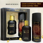 Buy La French Luxure Oudh Perfume & Deodorant Gift Set (100 ml + 150 ml) – Unisex Long-Lasting Luxury Fragrance Set Pack of 2 - Purplle