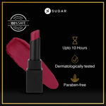 Buy SUGAR Cosmetics Nothing Else Matter Longwear Lipstick for Women | Lasts Up To 8+ Hours| Enriched with Vitamin E | 100% Vegan | 3.2 gm - 14 Red Herring - Purplle