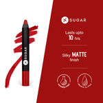 Buy SUGAR Cosmetics Matte as Hell Crayon Lipsticks for Women | Lasts Up To 8+ Hours | Lip Crayon with Sharpener | 2.8 gm - 01 Scarlett O'Hara - Purplle