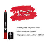 Buy SUGAR Cosmetics Matte as Hell Crayon Lipsticks for Women | Lasts Up To 8+ Hours | Lip Crayon with Sharpener | 2.8 gm - 01 Scarlett O'Hara - Purplle