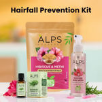 Buy Alps Goodness Hairfall Prevention Kit | Hibiscus & Methi Powder (50 gm) | Rosemary Essential Oil (10 ml) | Pure Rose Water Spray (100 ml) Combo of 3 - Purplle