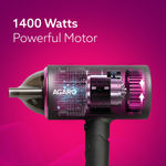 Buy AGARO HD-1214 Premium Hair Dryer with 1400 Watts Motor, 3 Temperature Settings & Cool Shot Button- Black - 1 pc - Purplle