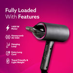Buy AGARO HD-1214 Premium Hair Dryer with 1400 Watts Motor, 3 Temperature Settings & Cool Shot Button- Black - 1 pc - Purplle