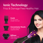 Buy AGARO HD-1120 2000W AC Professional Hair Dryer with Comb, Concentrator & Diffuser Nozzles, Hot & Cold Air, 2 Speed & 3 Temperature Settings with Cool Shot, Hair Dryer & Blower for Men & Women - 1 pc - Purplle