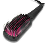Buy AGARO HSB2206 Hair Straightening Brush, 2-in-1 Hair Straightening and Combing, Ionic Technology, Anti-Scald Feature, Temperature Control and Auto Shut Off Function, Black - 1 pc - Purplle