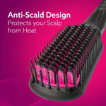 Buy AGARO HSB2206 Hair Straightening Brush, 2-in-1 Hair Straightening and Combing, Ionic Technology, Anti-Scald Feature, Temperature Control and Auto Shut Off Function, Black - 1 pc - Purplle