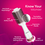 Buy AGARO HV2179 Hot Air Brush for Hair, Hair Blow Dryer Brush, Volumizer & Styler, 360° Airflow Vent, Oval Barrel for Hair Volume, Charcoal Bristles, Ceramic Tourmaline Coating Brush Head, 1200W, White - 1 pc - Purplle