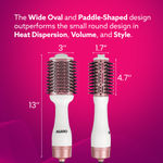 Buy AGARO HV2179 Hot Air Brush for Hair, Hair Blow Dryer Brush, Volumizer & Styler, 360° Airflow Vent, Oval Barrel for Hair Volume, Charcoal Bristles, Ceramic Tourmaline Coating Brush Head, 1200W, White - 1 pc - Purplle
