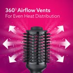Buy AGARO HV2179 Hot Air Brush for Hair, Blow Dryer Brush, Volumizer & Styler, 360° Airflow Vent, Oval Barrel for Hair Volume, Charcoal Bristles, Ceramic Tourmaline Coating Brushing Head, 1200W, Black - 1 pc - Purplle